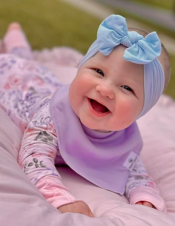 DiaperSquad's Baby Bibs for Drooling and Teething, Bibs for Boys, Baby Girl - Solid Cotton Baby Drool Bibs