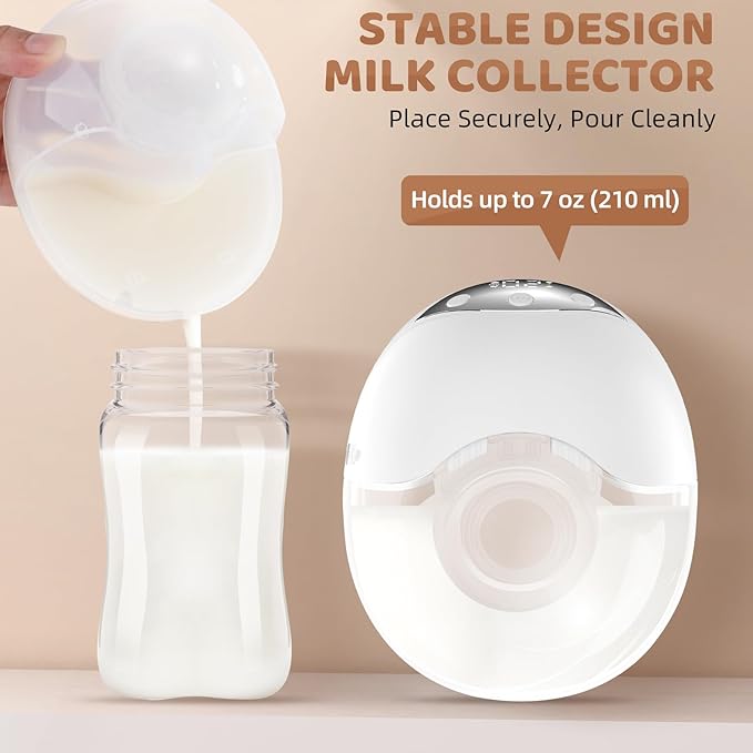 Hands Free Breast Pump, Wearable Breastfeeding Pump, Portable Electric Breast Pump with 4 Modes & 12 Suction Levels, Soft Doublefit Flange Inserts 19/21/24mm, Low Noise, Smart Display, 2-Pack