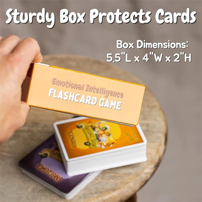 108 Feelings & Emotions Cards - Flashcard Game for Kids Emotional Intelligence - Facial Expressions & Scenarios - U.S. Company