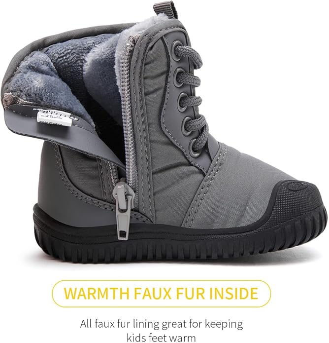 BMCiTYBM Toddler Baby Winter Snow Boots Boy Girl Faux Fur Warm Non Slip First Walking Infant Shoes