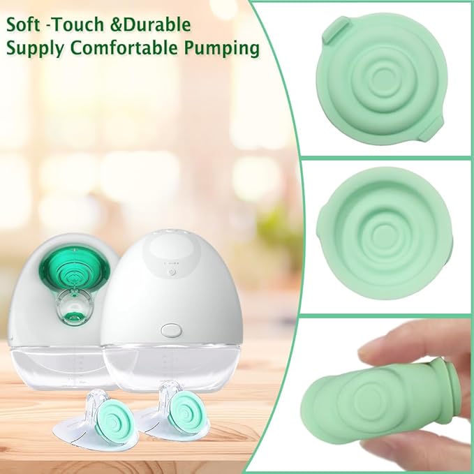 6pcs Duckbill Valves and 4pcs Pump Seals Diaphragm Compatible with Elvie Breast Pump, Replace for Elvie Pump Valves and Diaphragm, Pump Seal Used for Original Flange