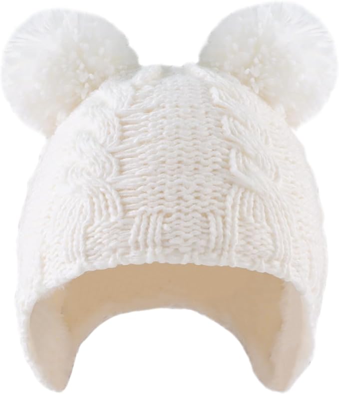 Zsedrut Winter Baby Boy Hats Pompom Baby Beanie for Girls Fleece Newborn Infant Toddler Beanie