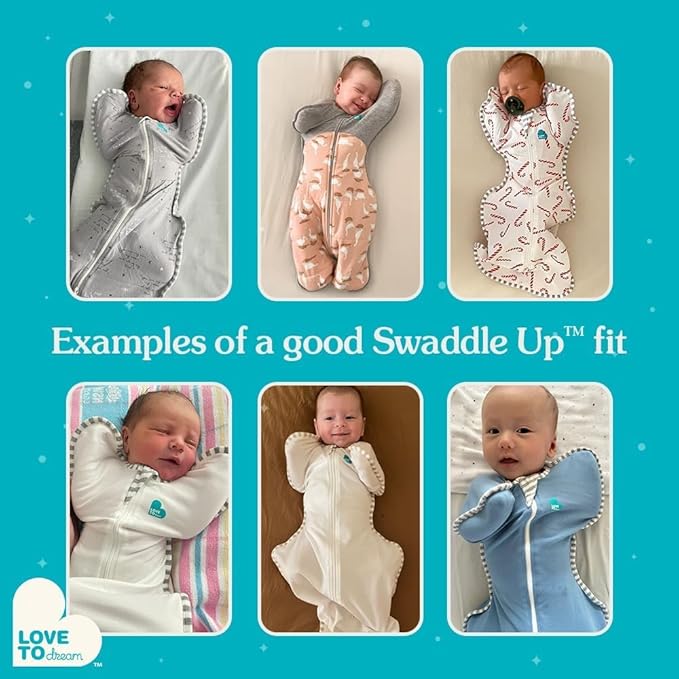 Love to Dream Organic Swaddle, Baby Sleep Sack, Swaddle Up Self-Soothing Swaddles for Newborns, Get Longer Sleep, Snug Fit Helps Calm Startle Reflex, 1.0 Tog, 5-8.5lbs., Cream