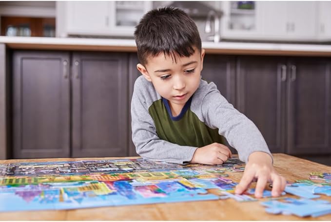 Crocodile Creek Above + Below 48-Piece Jigsaw Floor Puzzle - Fun Floor Puzzles for Kids Ages 4-8, Big City