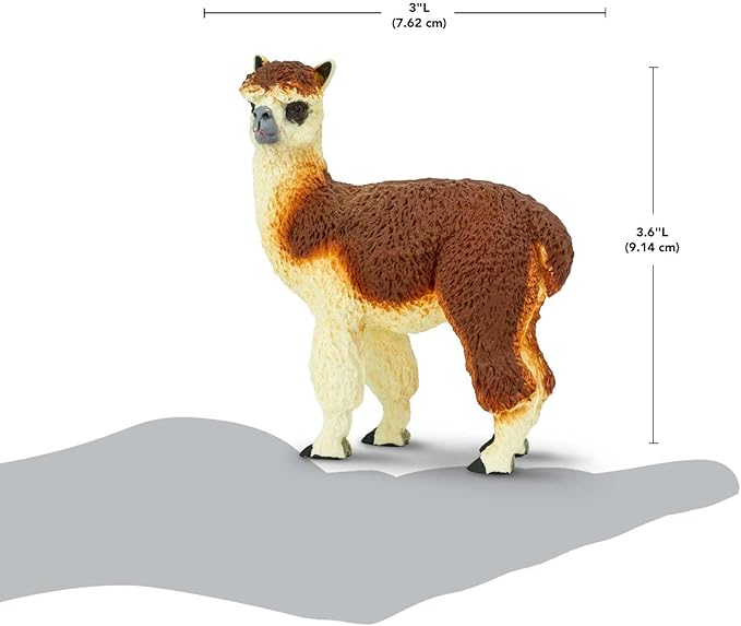 Safari Ltd. Alpaca Figurine - Detailed 3.75" Plastic Model Figure - Fun Educational Play Toy for Boys, Girls & Kids Ages 3+