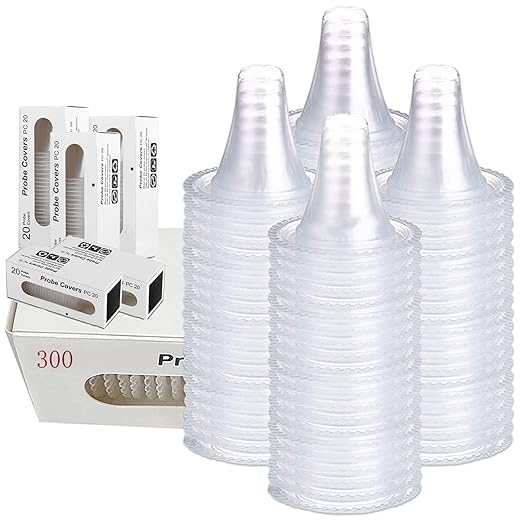 300pcs Ear Thermometer Probe Covers, Lens Filters, Refill Caps Compatible for All Braun Thermometer Models Digital Disposable Covers