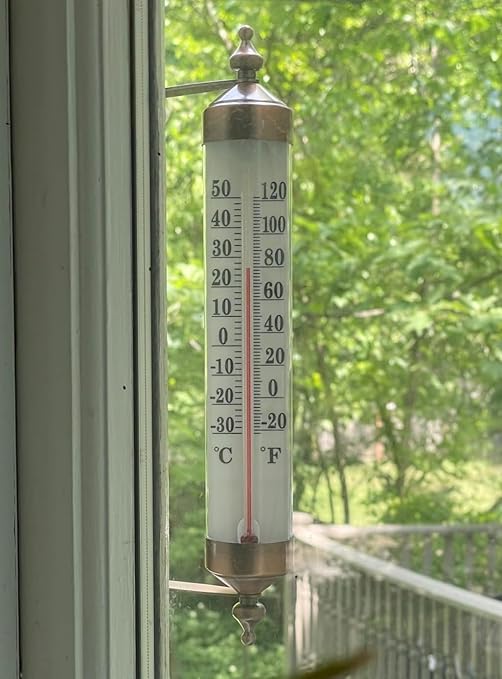 10.3 Large Numbers Premium Steel Outdoor/Indoor Thermometer Waterproof Vintage Style Decorative