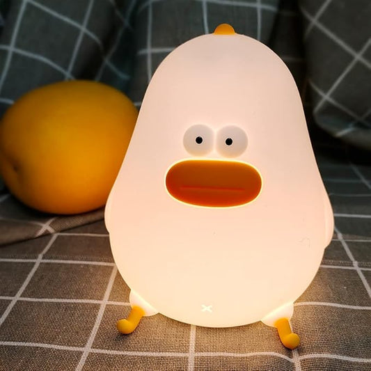 Night Light for Kids, Cute Silicone Nursery Chick Lamp for Baby and Toddler, Animal Night Light for Boys and Girls, Squishy Bedside Lamp for Kids Room