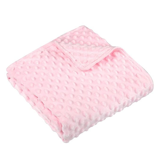 Baby Blanket for Girls, Soft Toddler Blanket 30 x 40 Inch, Newborn Blankets for Nursery, Stroller, Toddler Bed, Carseat, Double Layer, Pink