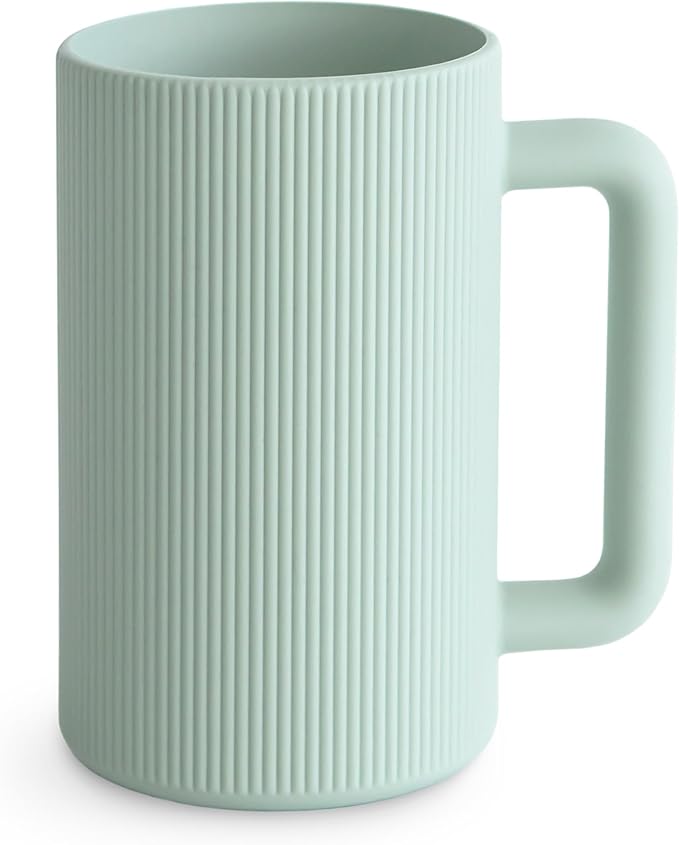 mushie Baby Bath Rinse Cup | 100% Food Grade Silicone | Shampoo & Body Washing Rinser Cup For Kids (Cambridge Blue)