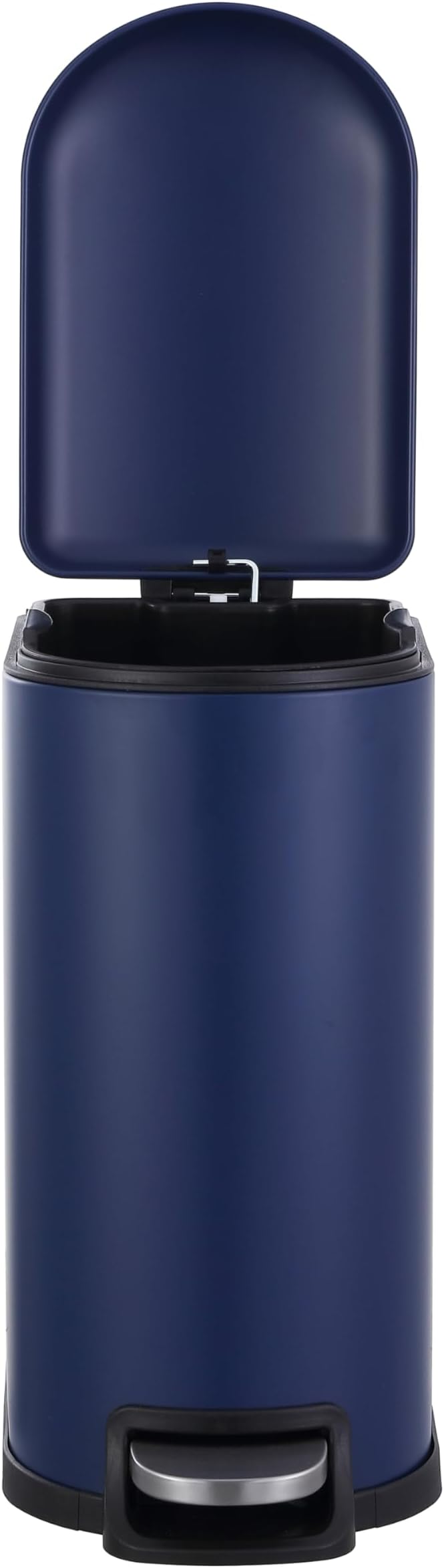 happimess HPM1009J Roland Mini 2.6-Gallon Step-Open Trash Can, Denim Blue,with Soft-Close Lid, Fingerprint Resistant, Modern, Minimalistic for Home, Kitchen, Laundry Room, Office, Bedroom, Bathroom