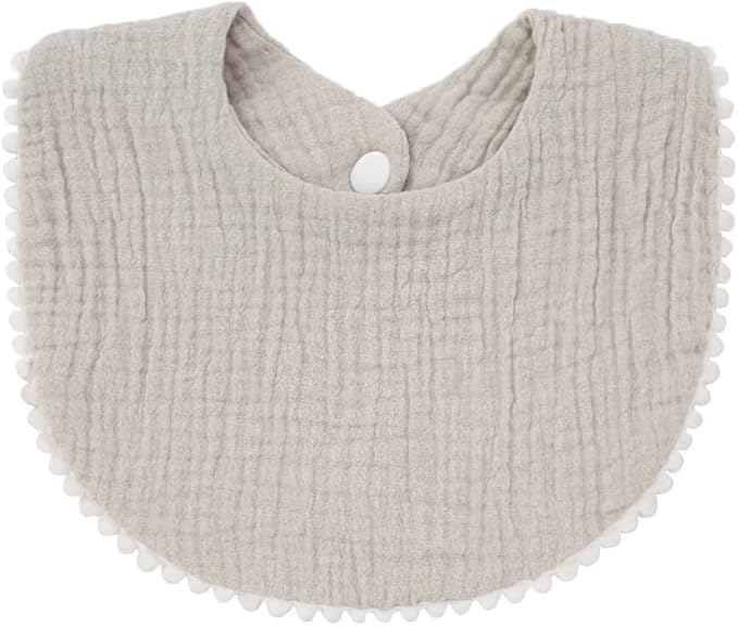 Nishine 6 PACK Muslin Baby Drooling Bibs for Unisex Boys Girls Cotton Absorbent Feedig Teething Bandana Drool Bibs Scarf Bibs