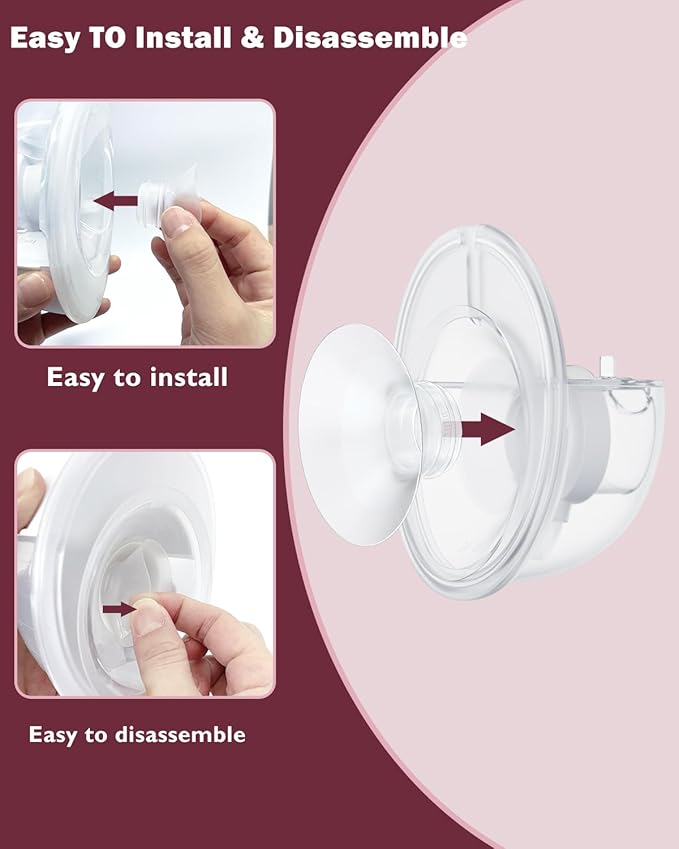 Flange Insert 2PCS 19mm Compatible with Momcozy M9/M6/M5/S12 Pro/V1 Pro/V2 pro, Spectra/Medela/Elvie/NCVI/TSRETE/eufy/Lansinoh/Paruu/MomMed Breast Pump 24mm Shields/Flanges (2pcs-19mm)