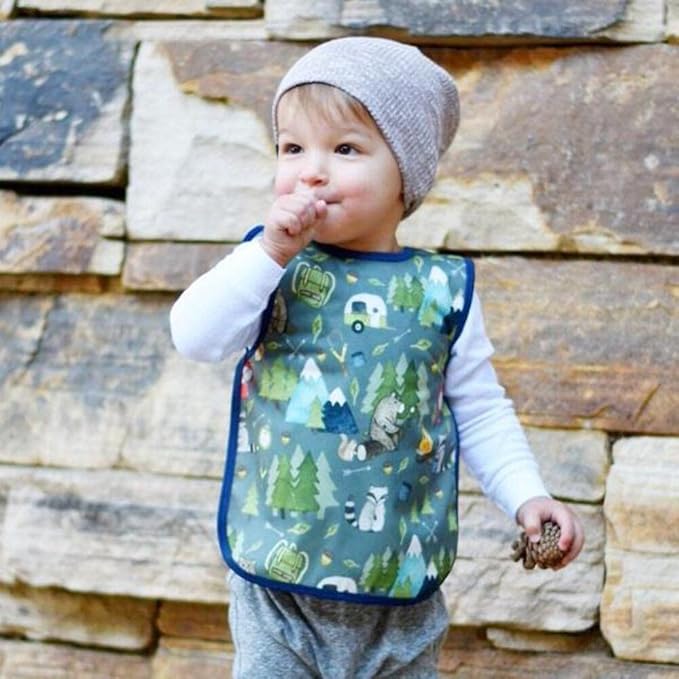 BapronBaby Animal Prints Bapron - No Neck Tie Safer Bib - Baby & Toddler - Soft Waterproof - PVC, BPA & Phthalate Free - 6m+