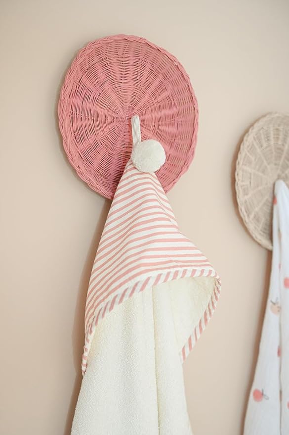 Pehr Stripes Away Hooded Towel - Petal, Multi