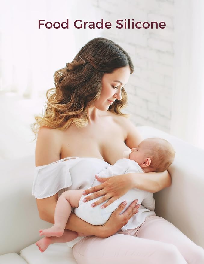 Momcozy Nipple Shield, Floral Contact Nipple Shield for Breastfeeding Moms with Flat or Inverted Nipples