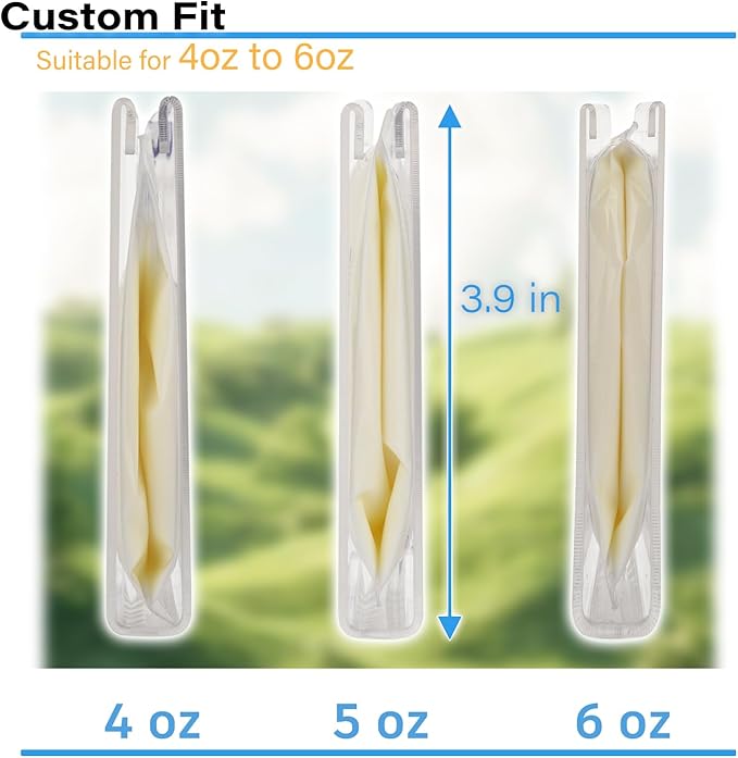 Breastmilk Storage Container with 4 Freezer Flattener Kit to Flatten Standing Breast Milk Bags in Organizer Bins Save Refrigerator Space |Horizontal Storage