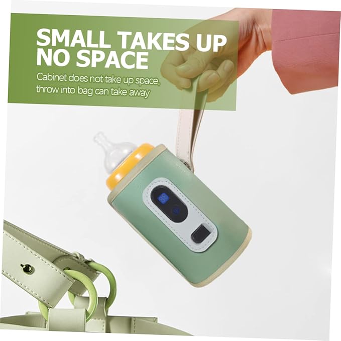 Bottle Warmer Breast Milk Bottles Bottle Sterilizer and Dryer Breastmilk Warmer Travel Assocories Calentador De Bottles Feeding Bottle Digital Display Oxford Cloth, 30.5x14cm, Green