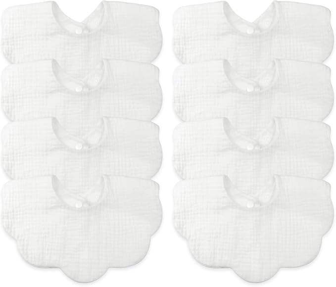 Muslin Baby Bibs for Drooling and Teething Newborn Drool Bibs for Baby Girl Boy