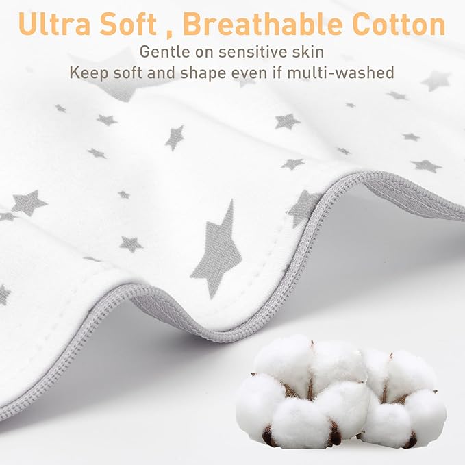 Premium Soft Cotton Swaddle Blanket Sleep Sack Arms Up Design 2 Packs 3-6 Months, Hands Up 3-Way Transitions to Arms-Free Wearable Sleeping Sack Bag for Baby Boys Girls Snug Fit Calms Startle Reflex