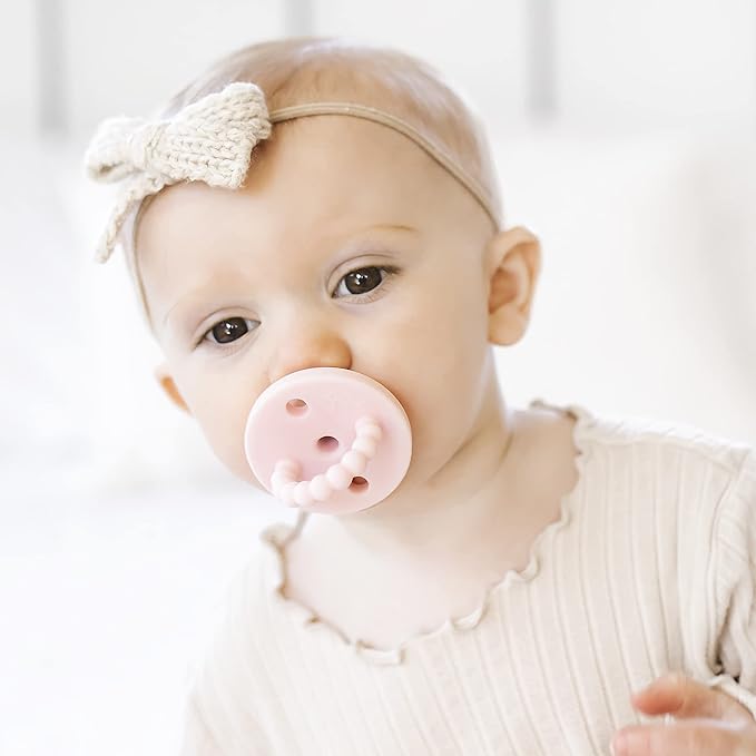 Ryan & Rose Cutie PAT Pacifier Teether (Bulb, Pink)