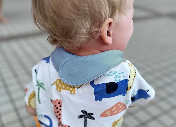 Blue Wren Magnetic Bandana Drool Bibs 5-pack - Magnetic Closure Baby Bibs - Safe, Easy, Chic Teething Bib