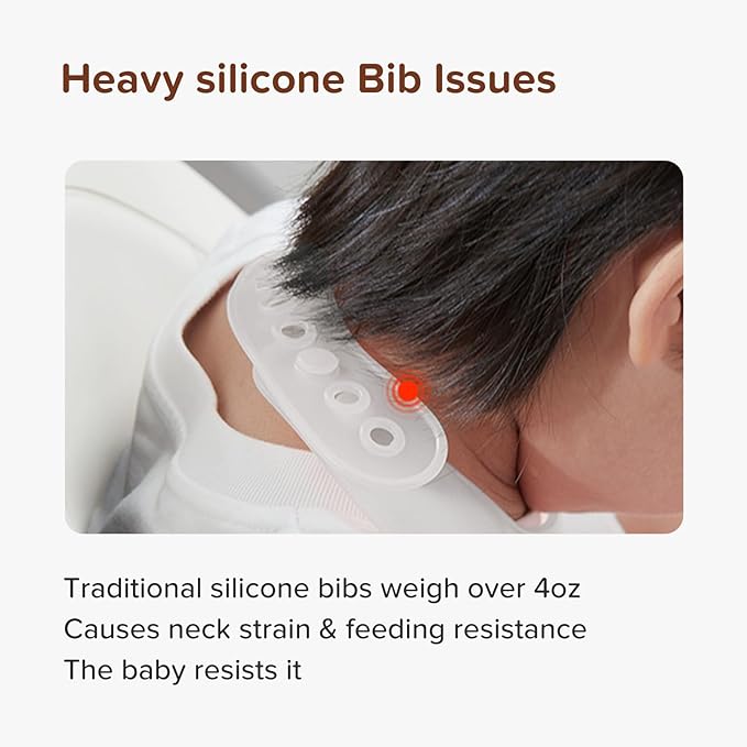 thyseed Ultra Thin & Light Waterproof Silicone Bibs for Babies Eating Toddler Feeding Silicon Food Catcher with Large Pouch