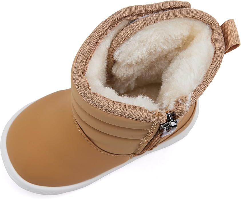 BMCiTYBM Baby Boy Girl Snow Boots Waterproof Winter Warm Booties Nonslip Lightweight Outdoor Shoes for First Walkers 6 9 12 18 24 Months(Infant/Toddler)