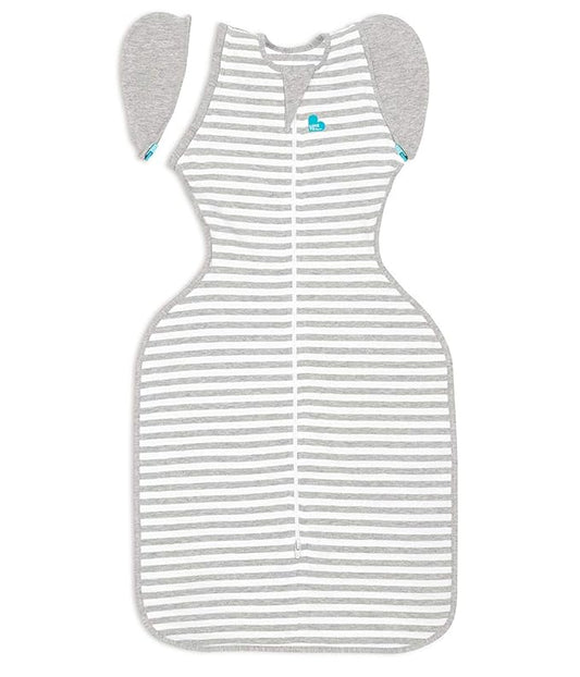 Love to Dream Swaddle Up Transition Swaddle, Patented Zip-Off Wings, Gently Help Baby Transition from Being Swaddled to Arms Free When Showing Signs of Rolling, 1.0 TOG, 13-19 lbs, Gray