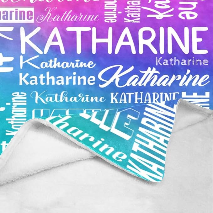 Personalized Blankets with Name Custom Blanket for Adult Kids Baby Customized Blanket Monogrammed Blankets Gifts for Women Men Girls Boys