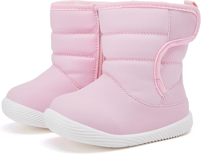 BMCiTYBM Baby Boy Girl Snow Boots Waterproof Winter Warm Booties Nonslip Lightweight Outdoor Shoes for First Walkers 6 9 12 18 24 Months(Infant/Toddler)