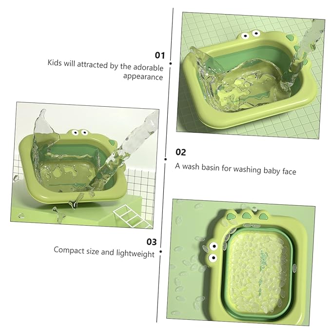 Kisangel Boy Girl Wash Basin Premium Newborn Washbasin Compact Design for Boy Girl Lightweight for Showers and