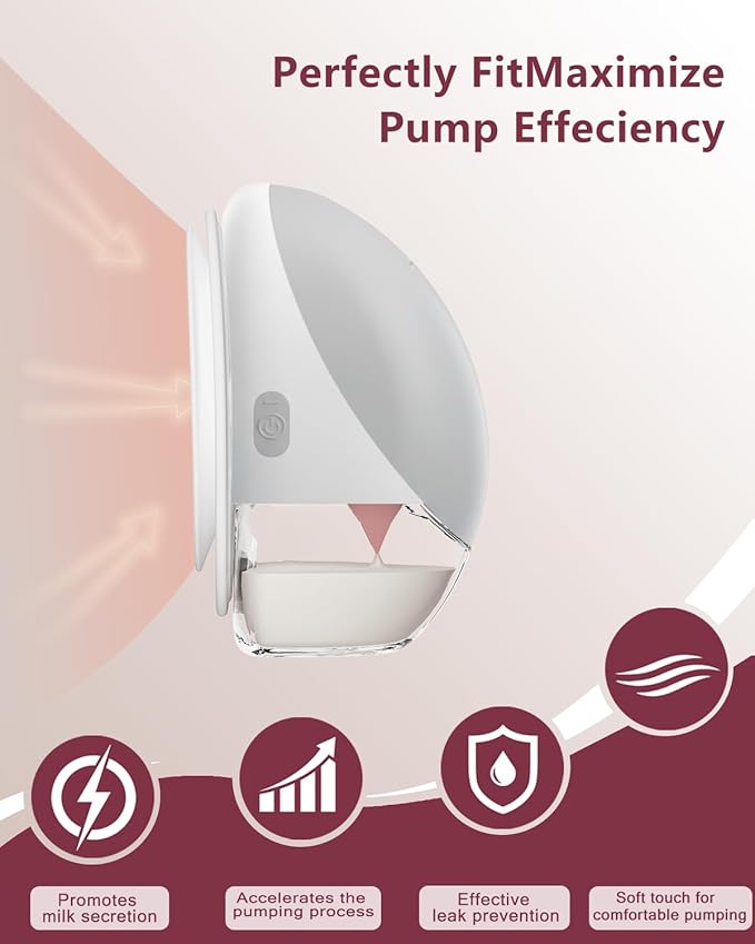 2 Pack 24mm Full Breast Pump Kits Compatible with Momcozy Upgraded Mobile Flow M9, Upgraded M9 Full Set Parts Including 24mm FlnageX2, Red ValveX2, Red DiaphragmX2, Container with Silicone LipX2