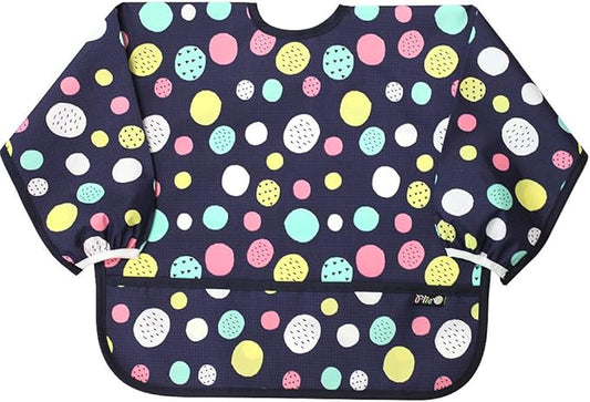 Long Sleeve Waterproof Bib for Toddlers – Feeding Smock for Baby Mealtime, Self-Feeding, Painting & Messy Play, BPA-Free
