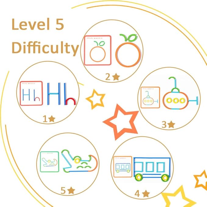 Winbar Kids Toys for Creative Learning, Building Educational Resources Toys for Preschool and Kindergarten Boys and Girls Matching Blocks Logical Educational Classroom Family Game Toy