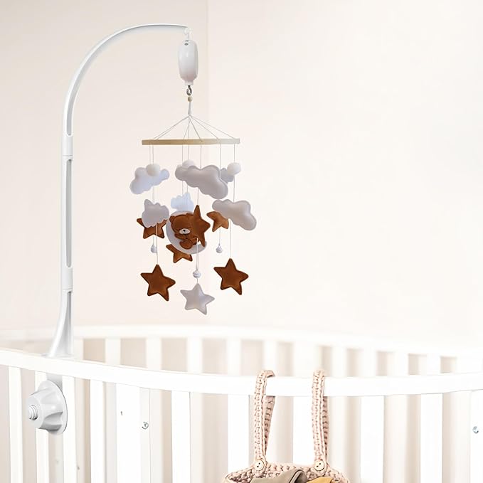 Baby Mobile Arm for Crib, Rotating Mobile Hanger, Plastic Crib Mobile Arm, Nursery Decor