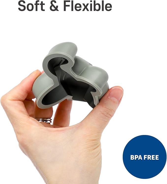 BLUE GINKGO Modern Baby Sand Toys | Travel Friendly | Silicone Bucket, Shovel, 4 Molds, Beach Bag for Toddlers, Kids - Blue