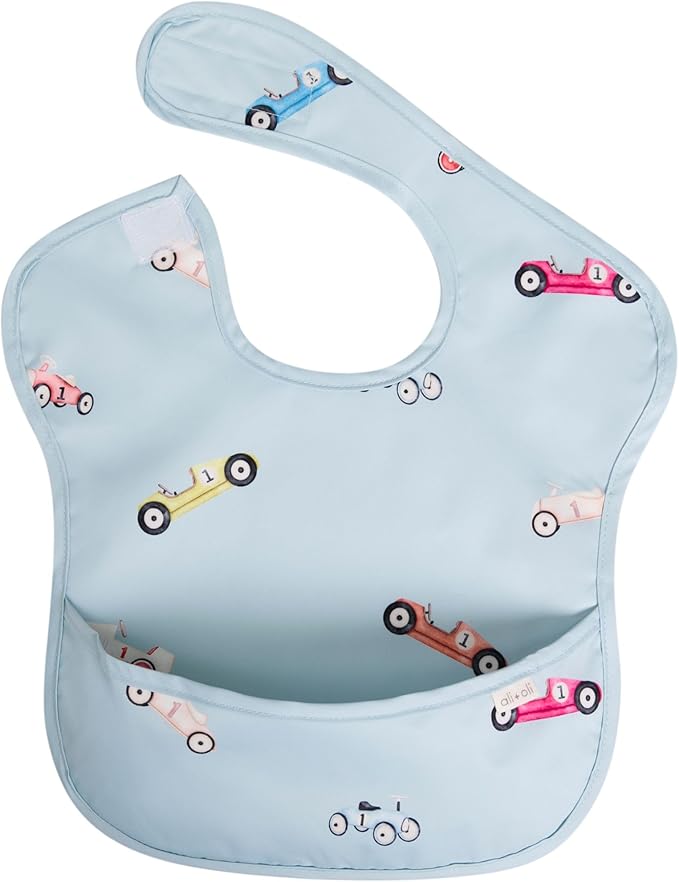 Ali+Oli Smock Bibs for Babies, BPA-Free Oeko-Tex Certified, Waterproof Baby Smock, Machine Washable, Toddlers Ages 6m+