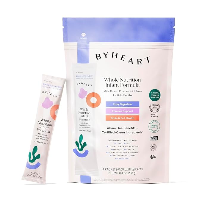 ByHeart Whole Nutrition Anywhere Pack™ Infant Formula Powder, Made with Organic Whole Milk, 14 Count