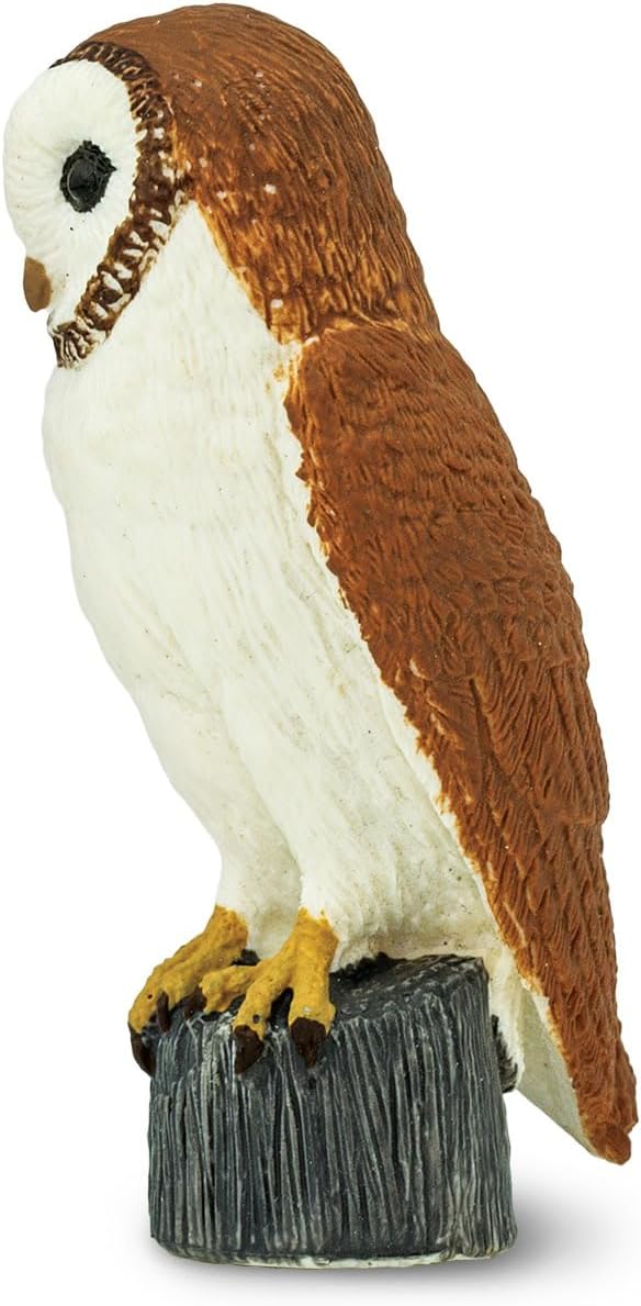 Safari Ltd. Barn Owl Figurine - Detailed 2.75" Plastic Model Figure - Fun Educational Play Toy for Boys, Girls & Kids Ages 3+