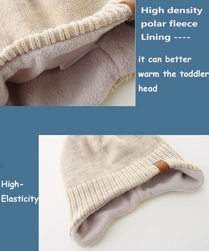 Moon Kitty Baby Boys Hats Toddler Beanies for Boys Winter Fleece Winter Hat Boys