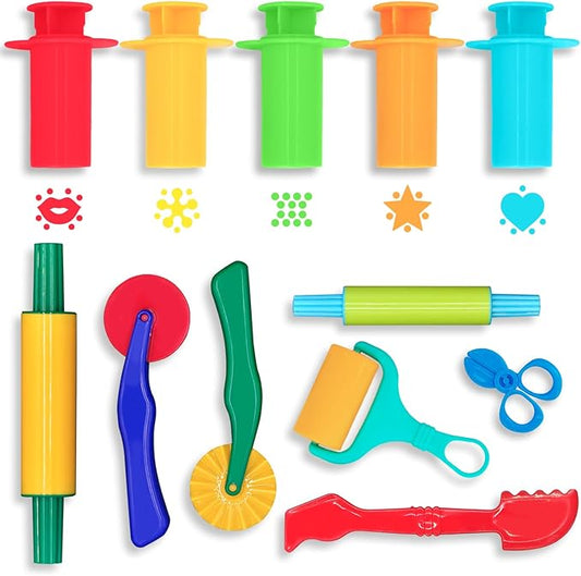 Clay and Play Dough Tools 12 Piece Set - Ages 3 & Up DIMROM (12pcs)