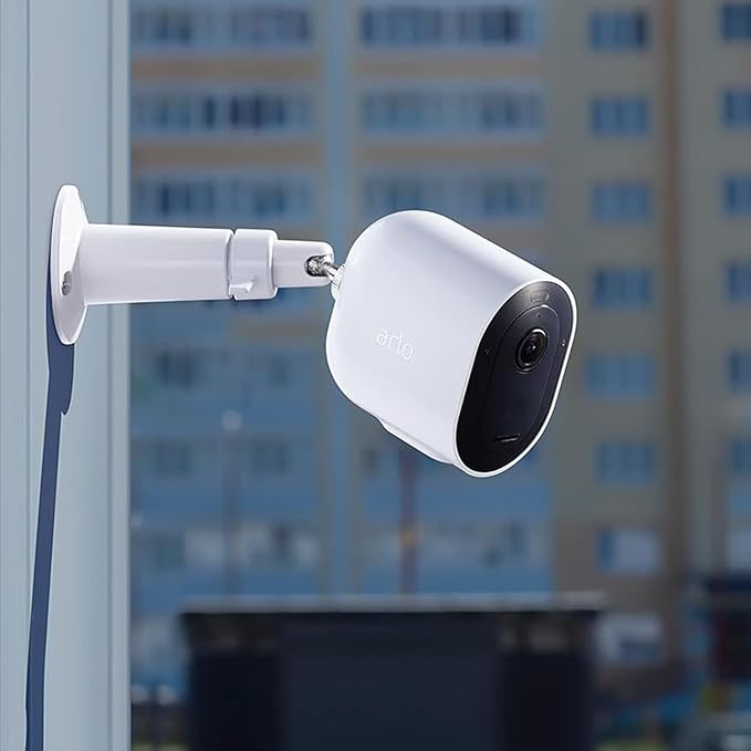 Universal Baby Monitor Wall Mount Holder, Compatible with HelloBaby HB65/HB6550/HB6558/HB66/HB248, ANMEATE SM935E/SM650/Bonoch/ChildsFarm/Eufy Baby Monitor, Adjustable Aluminum Alloy Mount, White