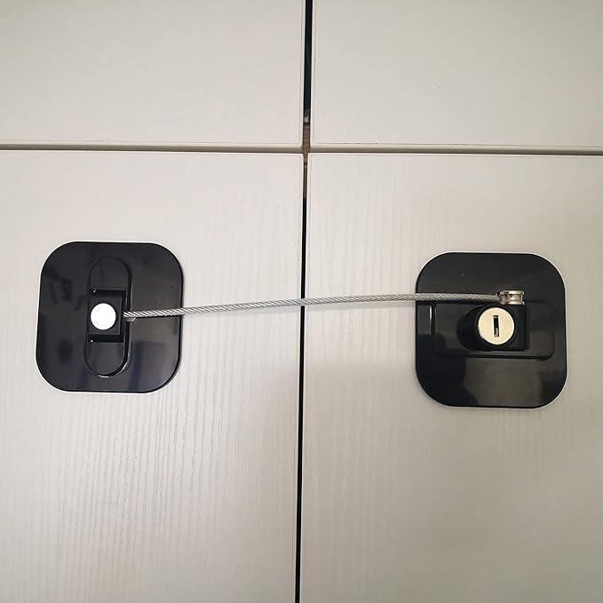 YEYA Upgraded Refrigerator Lock for Adults, Large Base 1-Pack, Fridge Locks for Kids with Key