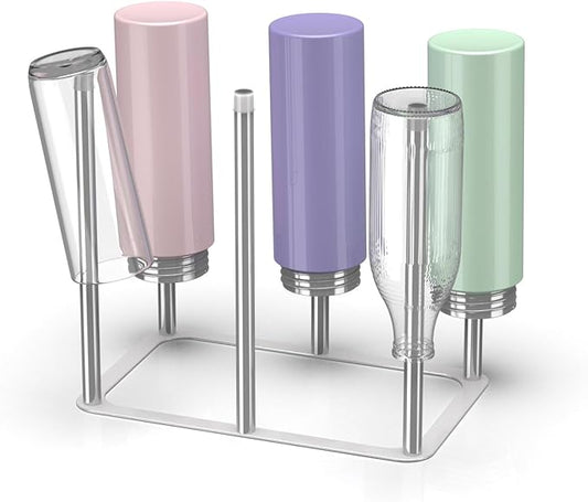 Water Bottle Drying Rack,Stainless Steel Bottle Rack Dryer, Plastic Bag Drying Rack, Baby Bottle Drying Rack,Space Saving Countertop Rack for Glass,Cups, Mugs,Mason Jars and Sports Bottles
