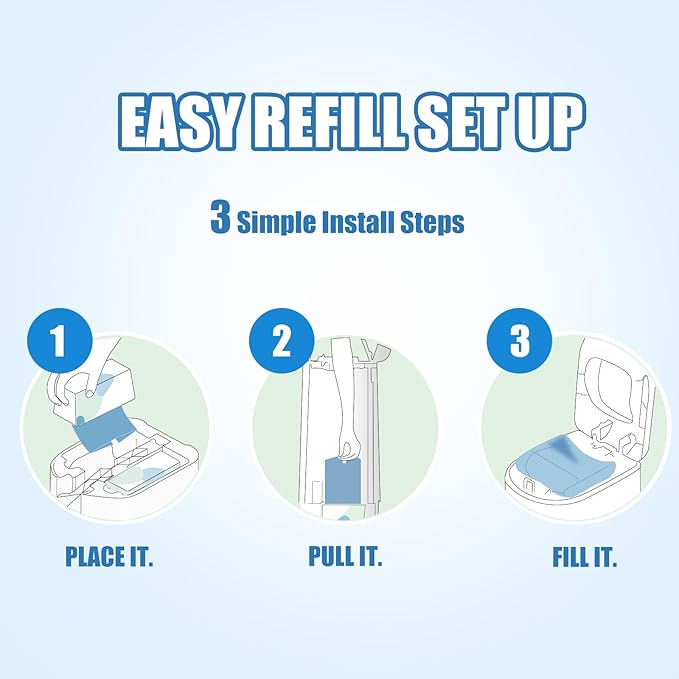 Diaper Pail Refills Bags with 30 Bags Compatible with Genie Easy Roll Signature and Platinum Diaper Pails, 7-Layer Odor-Barrier Technology, 2 Pack (60 Bag)