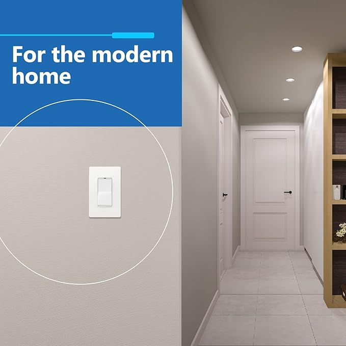 LIDER Matte Finish Decorator Switch Cover, Screwless Wall Plate, Mid-Size 1-Gang 4.88" x 3.11", Unbreakable Polycarbonate Thermoplastic, UL Listed, LSWP-31M-W, White