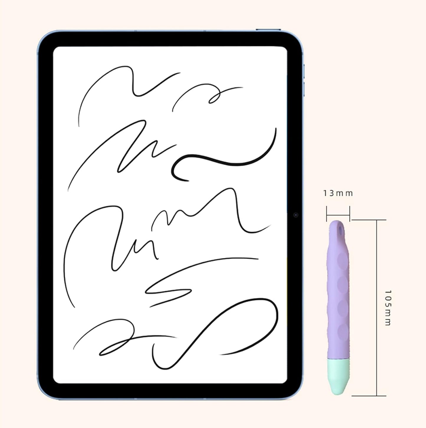 Kid-Friendly Tablet Stylus with Tether, 2 Pack of Pink and Purple Kids Stylus Pen for iPad, Fire Tablet, All AMZ Fire Kids and Kids Pro, Sufface Tablets, Samsung Tablets and All Touch Screen Devices