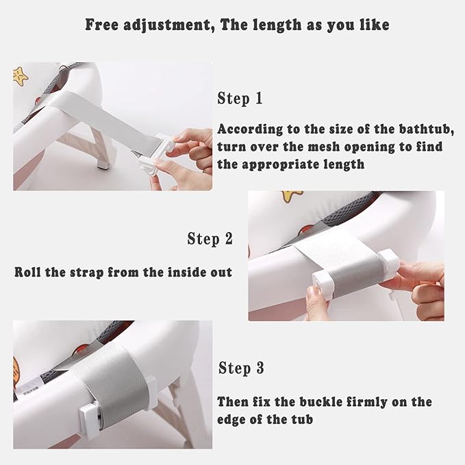 Baby Bath Pad, Soft Bathtub Mat, Adjustable Nonslip Newborn Toddler Bath Cushion, Comfortable Skin Friendly Floating Pad for 0-12 Months Infant (Crown)