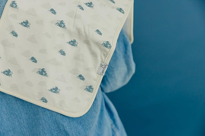 Copper Pearl Premium Baby Burp Cloths - 3-Pack Large Cotton Burp Cloths, Extra Soft Spit Up Rags with 3 Absorbent Layers, Perfect for Baby Boy and Baby Girl Gifts (21" x 10" Size, Sol Set)